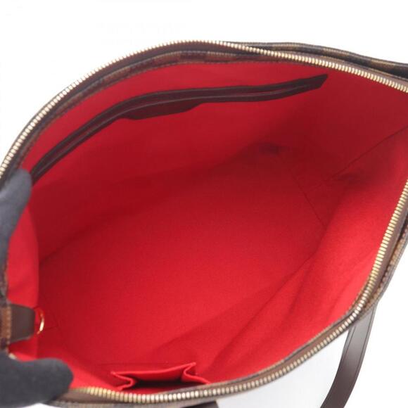 LOUIS VUITTON Authentic Brown Damier Leather Tote Bag - Picture 3 of 12